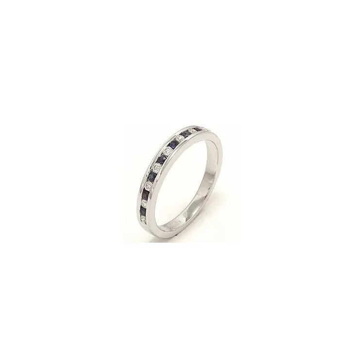 tilaustuotteet - safiiri timanttisormus 14 karaatin valkokultaa 0,17 ct 0,24 ct