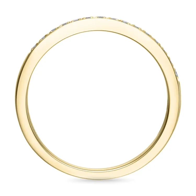 timantti alianssisormus 14 karaatin kultaa 0,09 ct