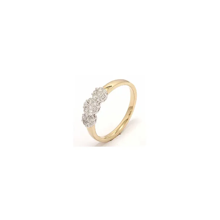 timanttisormus 14 karaatin kulta ja valkokultaa 0,36 ct