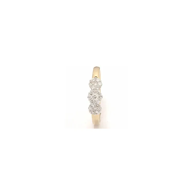 timanttisormus 14 karaatin kulta ja valkokultaa 0,36 ct