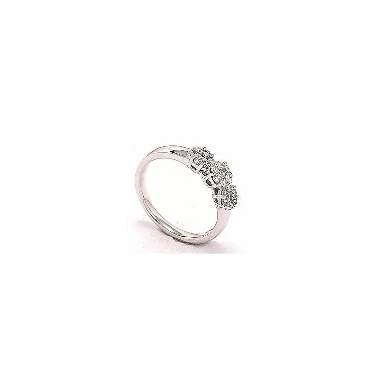 Timantti valkokultasormus 14 karaatin valkokultaa 0,36 ct