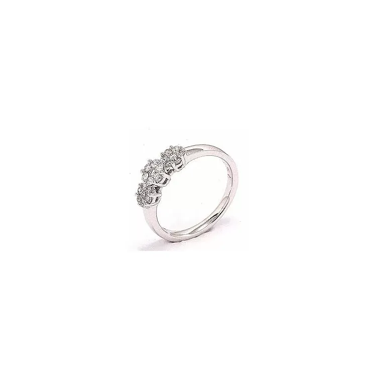 Timantti valkokultasormus 14 karaatin valkokultaa 0,36 ct