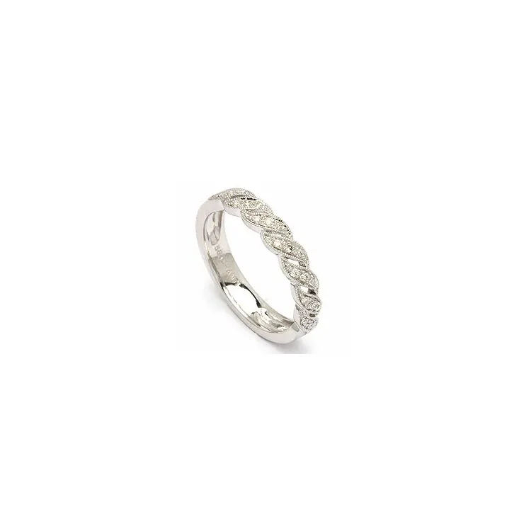 Timanttisormus 14 karaatin valkokultaa 0,13 ct