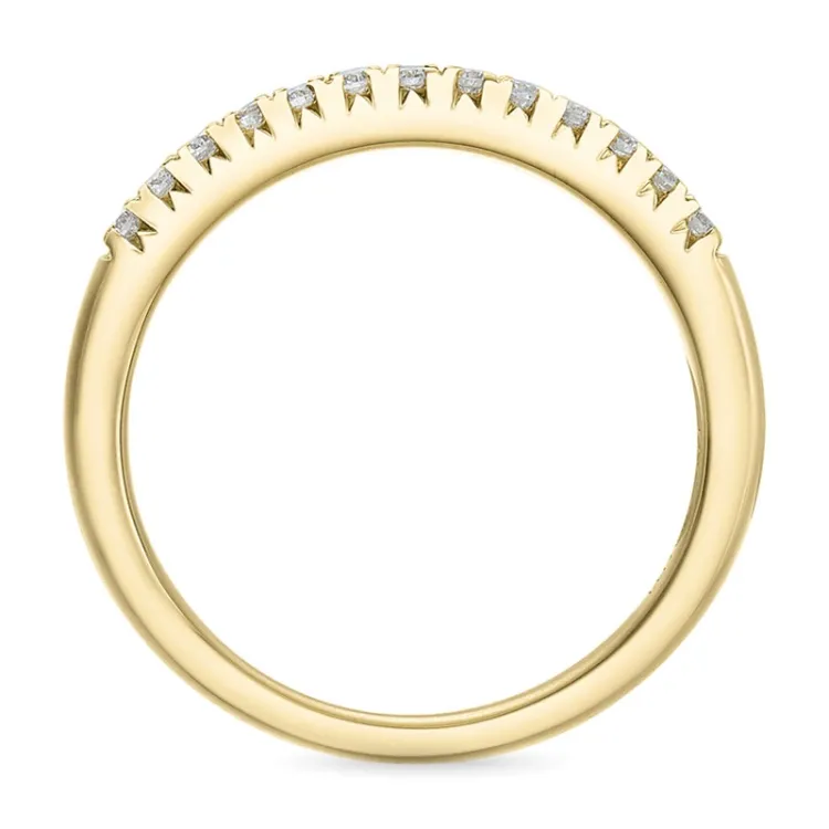 Kapea timantti sormus 14 karaatin kultaa 0,153 ct