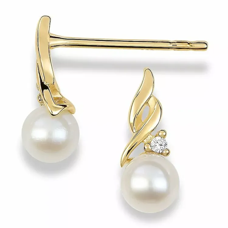 helmi korvarenkaat 9 karaatin kultaa kanssa zirkoni - Gold Collection