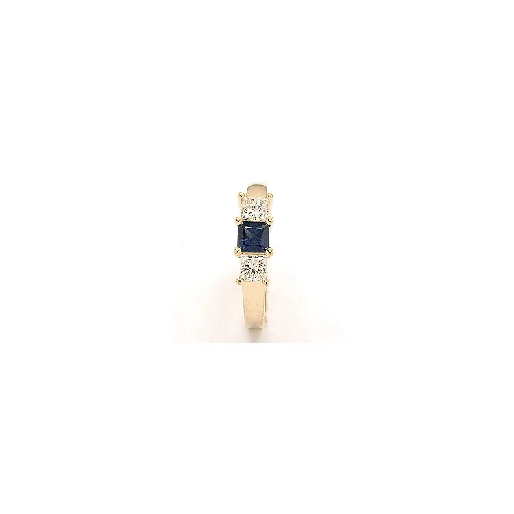 Safiiri sormus 14 karaatin kultaa 0,52 ct 0,36 ct