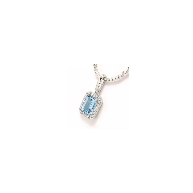 topaasi riipus 14 karaatti valkokultaa 0,11 ct 1,20 ct