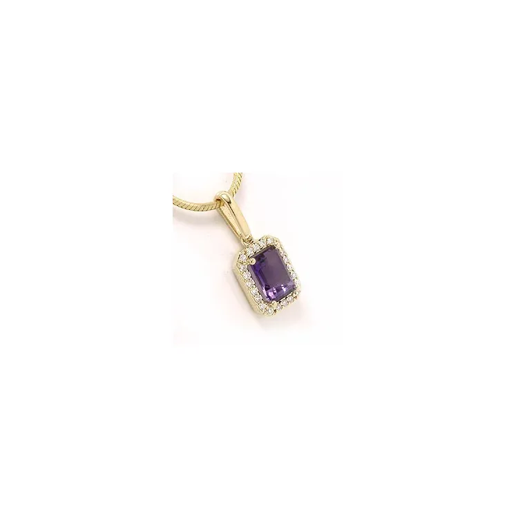 ametisti riipus 14 karaatti kultaa 0,11 ct 1,00 ct