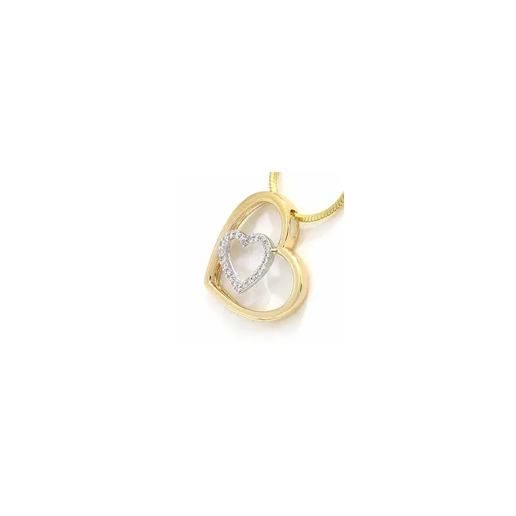 timanttiriipus 14 karaatti kulta ja valkokultaa 0,12 ct