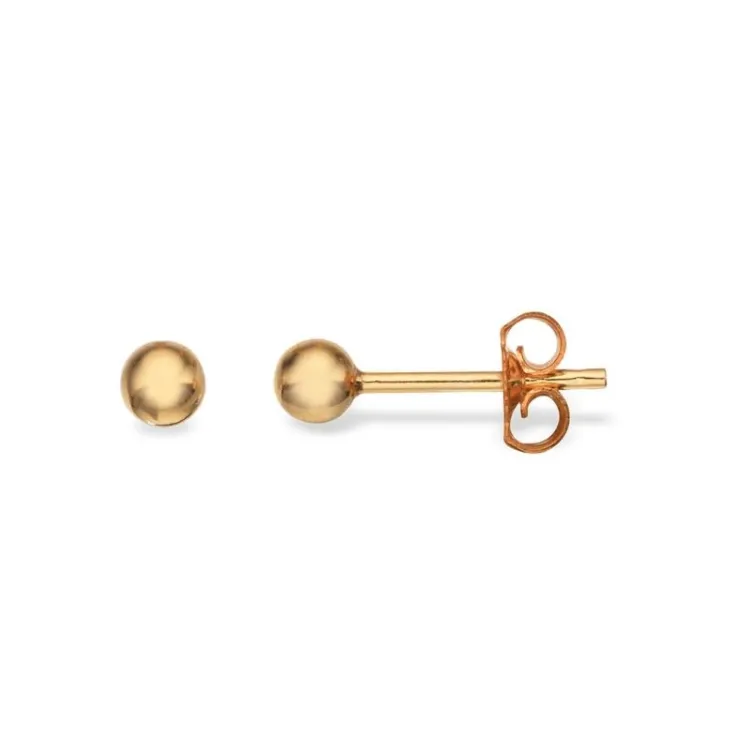3 mm Scrouples korvarenkaat  8 karaatin kultaa