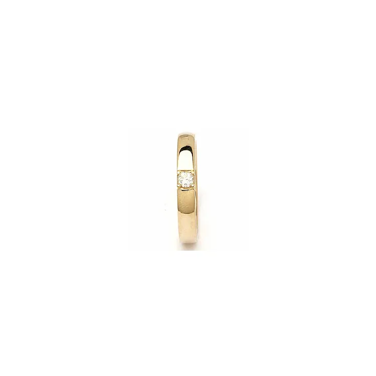 alianssisormus 14 karaatin kultaa 1 x 0,10 ct