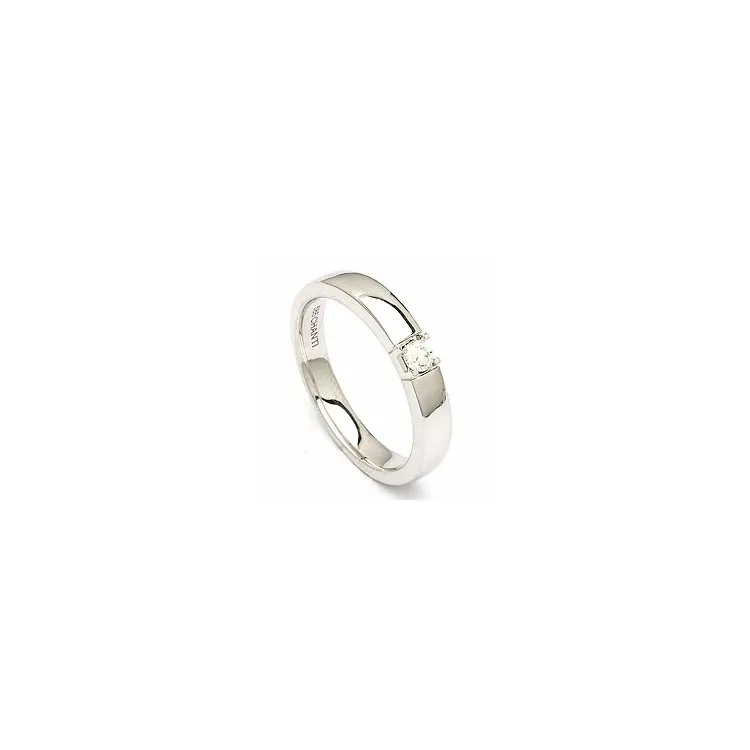 alianssisormus 14 karaatin valkokultaa 1 x 0,10 ct