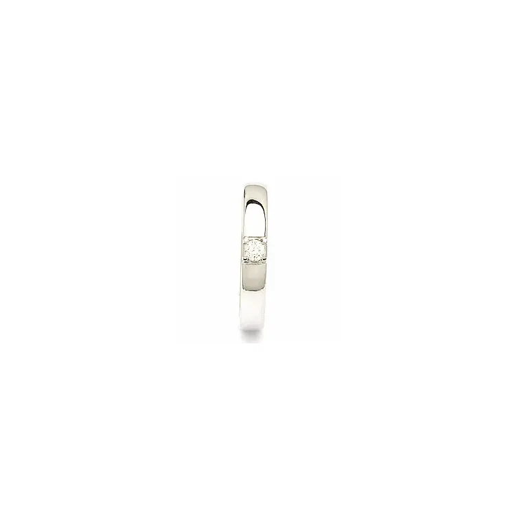 alianssisormus 14 karaatin valkokultaa 1 x 0,10 ct