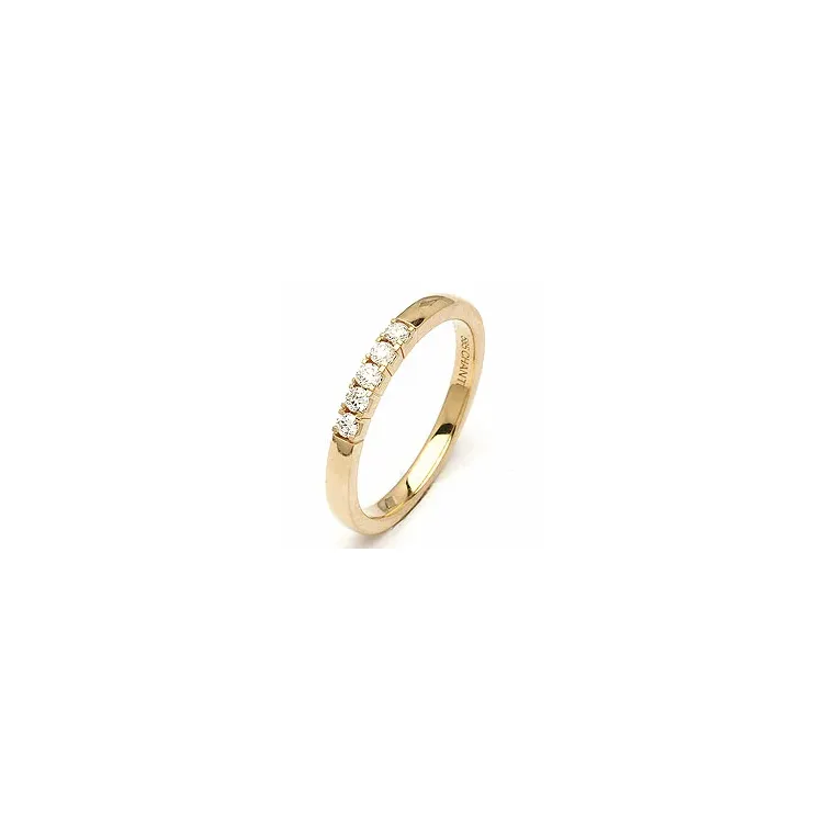 alianssisormus 14 karaatin kultaa 5 x 0,03 ct