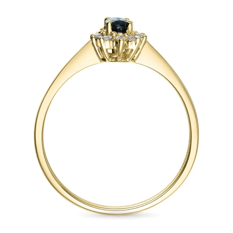 safiiri ruusukesormus 14 karaatin kultaa 0,11 ct 0,35 ct