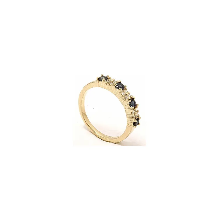 safiiri timanttisormus 14 karaatin kultaa 0,12 ct