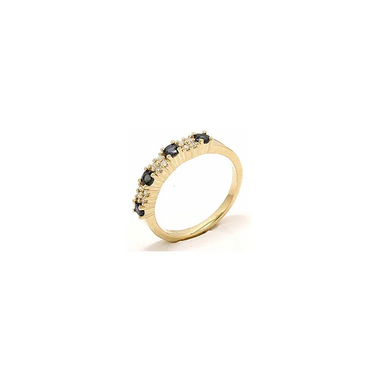 safiiri timanttisormus 14 karaatin kultaa 0,12 ct
