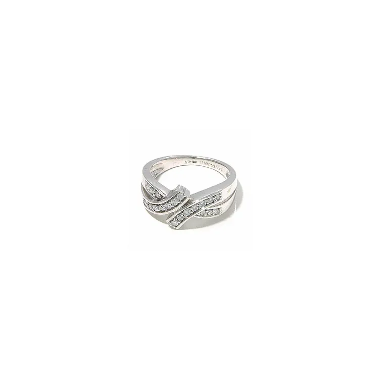 valkokulta sormus 14 karaatin valkokultaa 0,26 ct