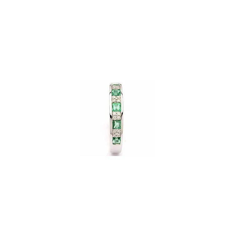 tilaustuotteet - smaragdi sormus 14 karaatin valkokultaa 0,07 ct 0,42 ct