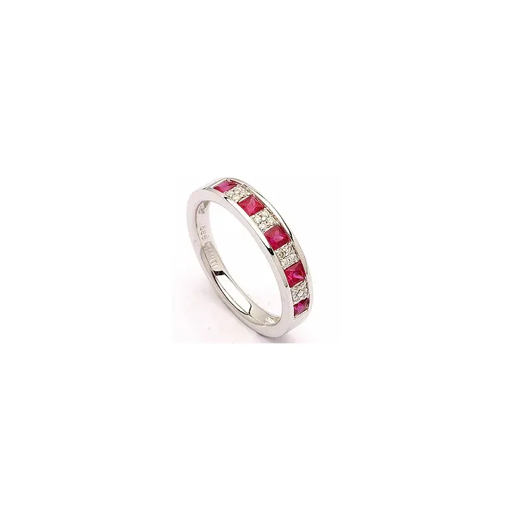 tilaustuotteet - rubiini sormus 14 karaatin valkokultaa 0,08 ct 0,53 ct