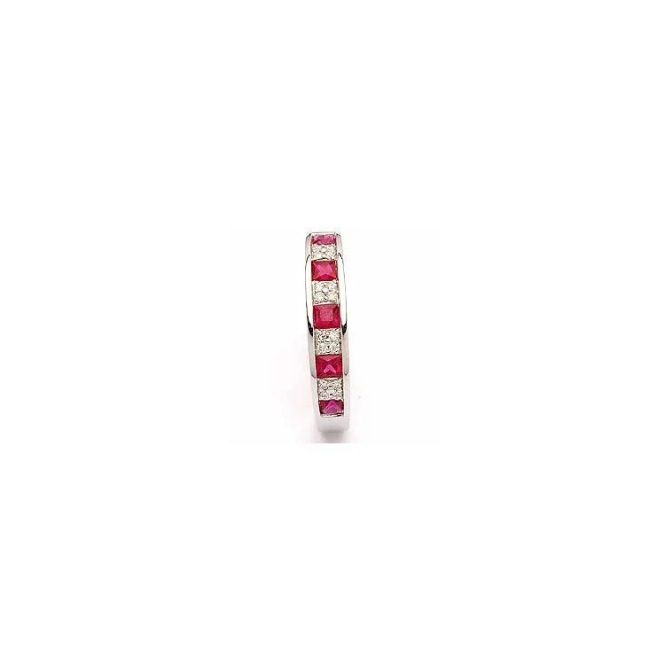 tilaustuotteet - rubiini sormus 14 karaatin valkokultaa 0,08 ct 0,53 ct