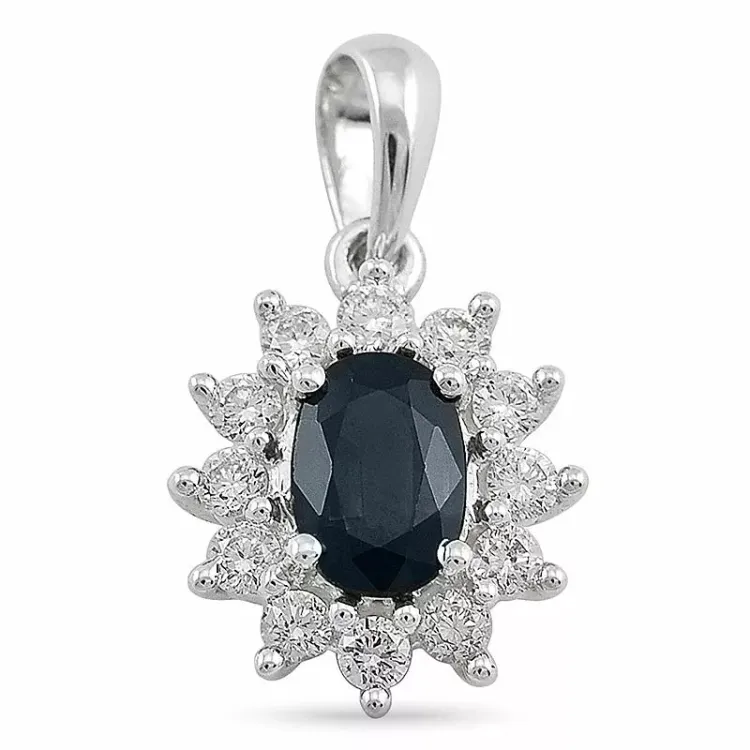 safiiri ruusukeriipus 14 karaatti valkokultaa 0,26 ct 0,65 ct