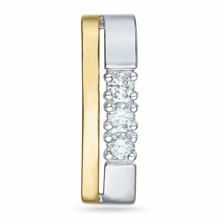 timanttiriipus 14 karaatti kulta ja valkokultaa 0,15 ct