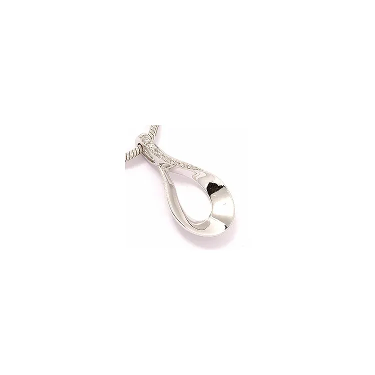 elegantti timantti riipus 14 karaatti valkokultaa 0,04 ct