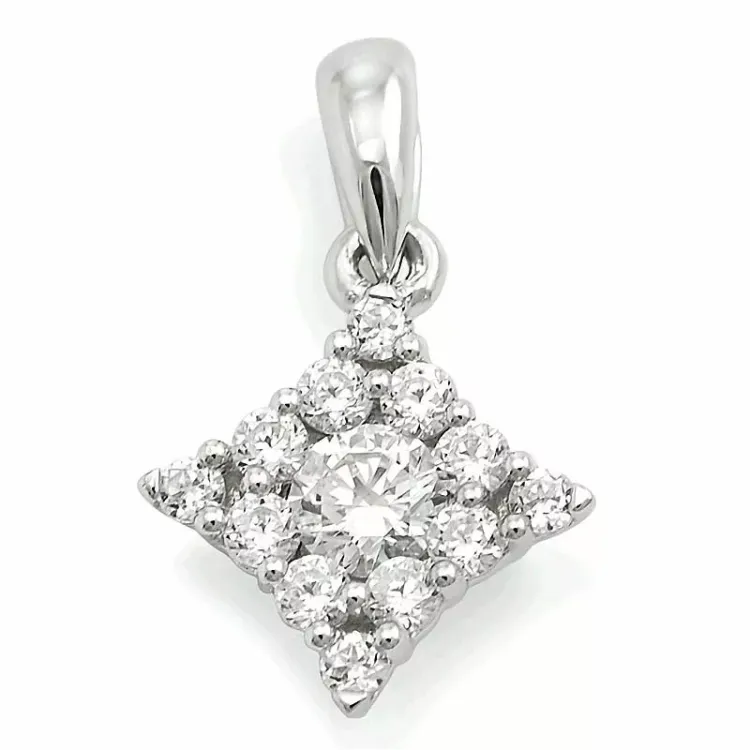 timantti riipus 14 karaatti valkokultaa 0,33 ct
