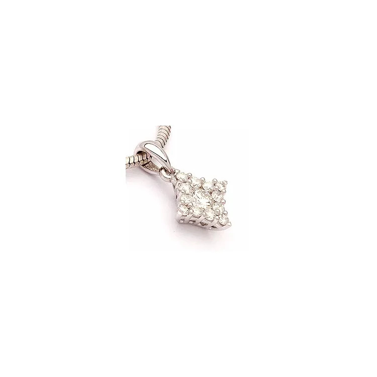 timantti riipus 14 karaatti valkokultaa 0,33 ct