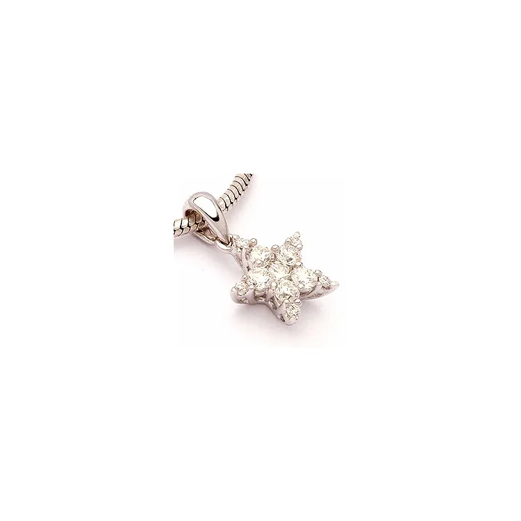 timantti riipus 14 karaatti valkokultaa 0,33 ct