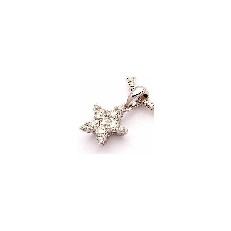 timantti riipus 14 karaatti valkokultaa 0,33 ct