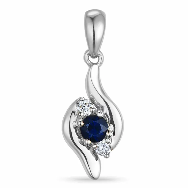 safiiri riipus 14 karaatti valkokultaa 0,05 ct 0,16 ct