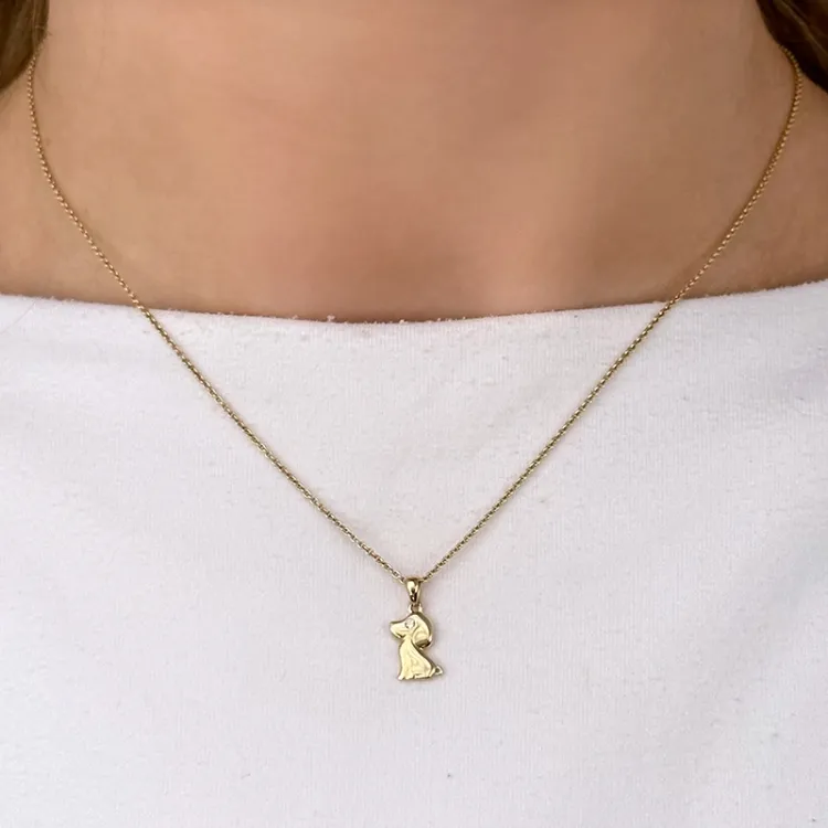 koirat timanttiriipus 14 karaatti kultaa 0,01 ct