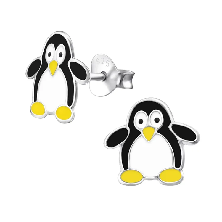 pingviini korvarenkaat  hopea - Little Ones