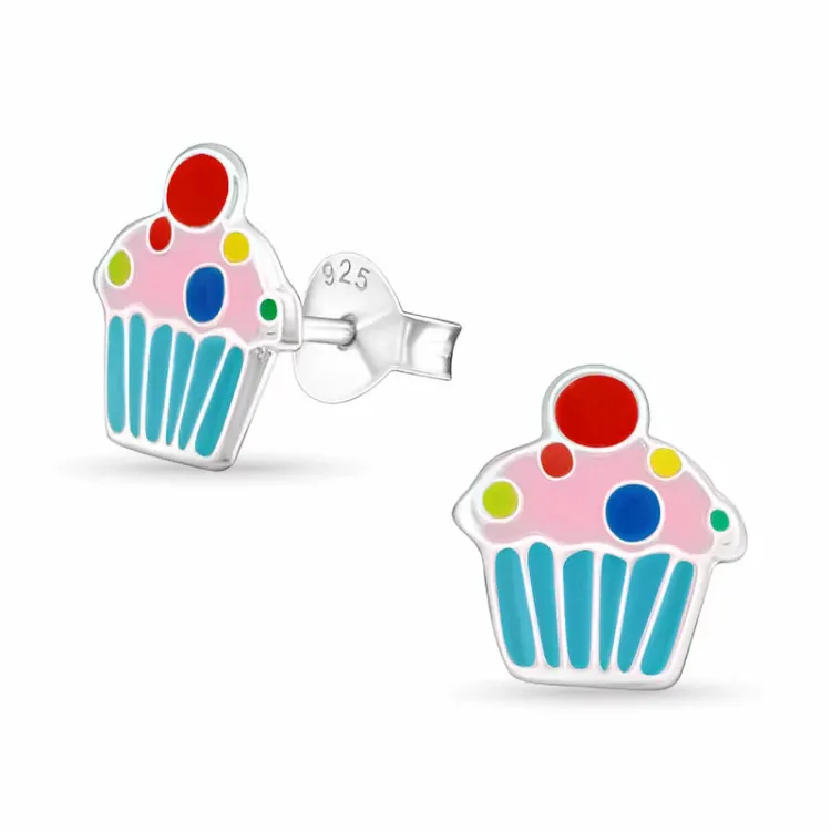 cup cake korvarenkaat  hopea - Little Ones
