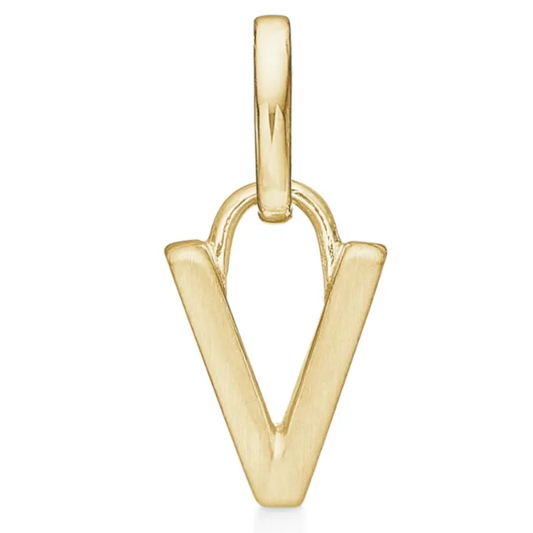 Støvring Design v-kirjain riipus  kullattua hopeaa