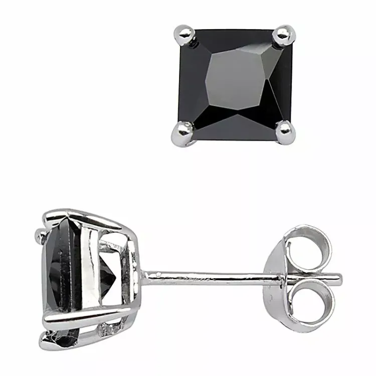 6 mm Støvring Design korvarenkaat  hopea musta zirkoni