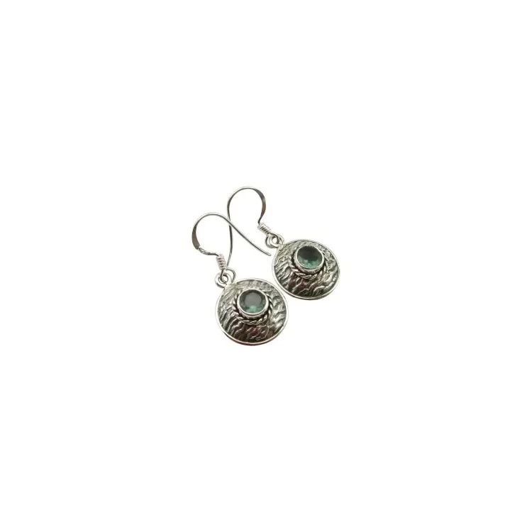 pyöreitä korvarenkaat  oksidoitua sterlinghopeaa
