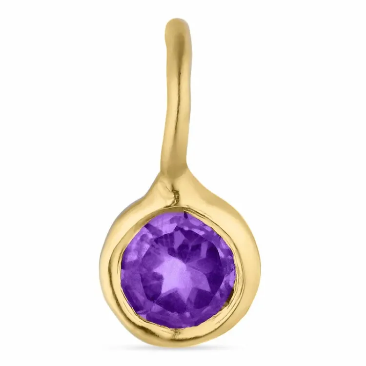 pieni ametisti riipus  kullattua hopeaa - Loom Stones