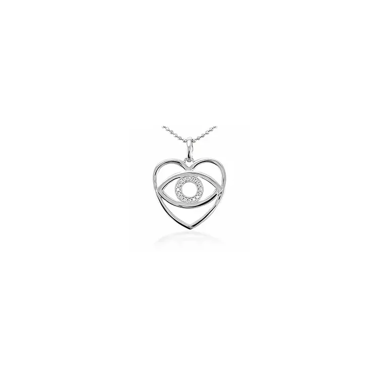 Evil eye riipus hopeaa