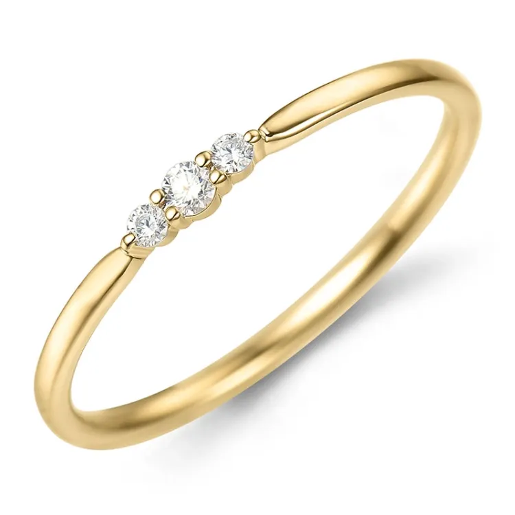timantti sormus 9 karaatin kultaa 0,07 ct - Simple Diamonds