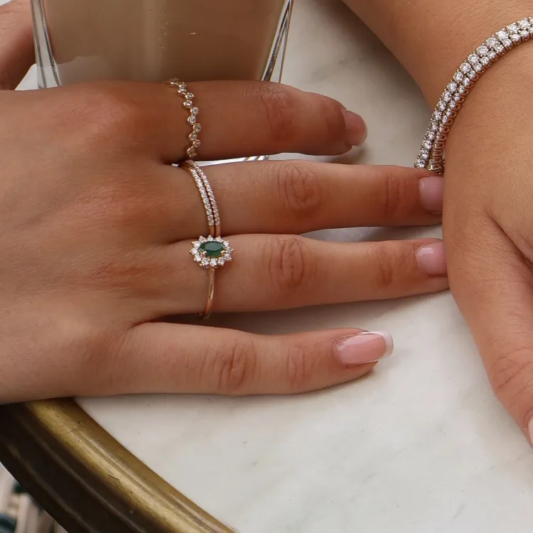 timantti sormus 9 karaatin kultaa 0,14 ct - Simple Diamonds