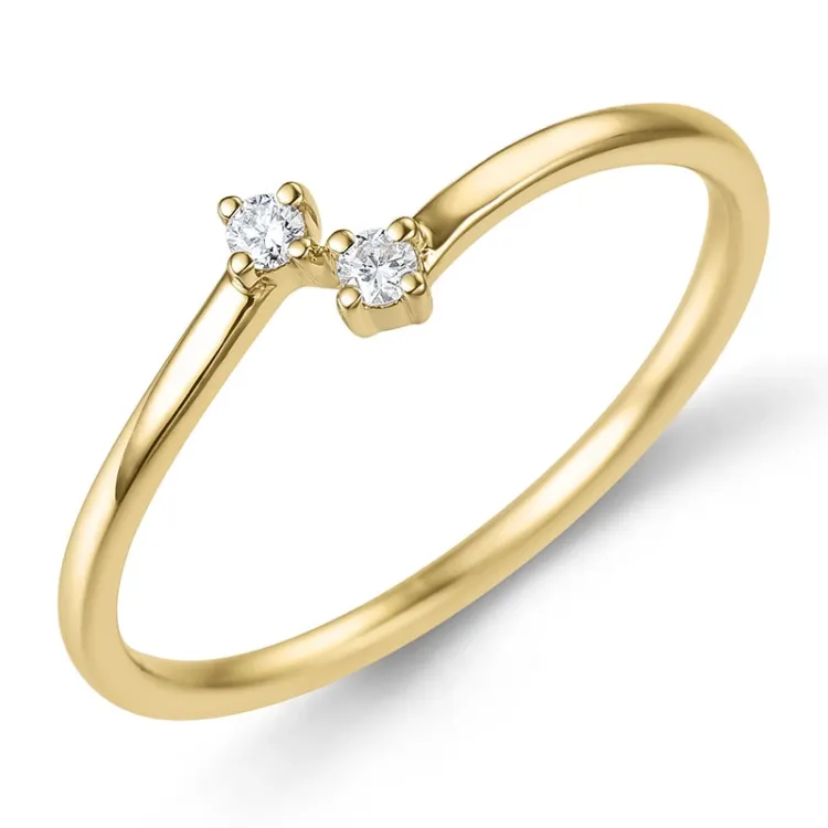 timantti sormus 9 karaatin kultaa 0,05 ct - Simple Diamonds