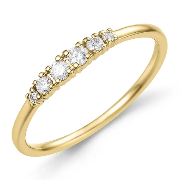 timantti sormus 9 karaatin kultaa 0,16 ct - Simple Diamonds
