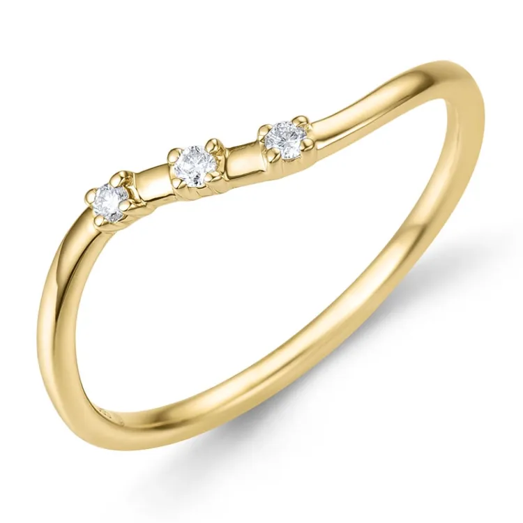 timantti sormus 9 karaatin kultaa 0,05 ct - Simple Diamonds