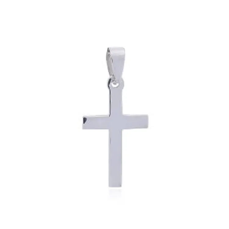 15 x 25 mm risti riipus hopeaa
