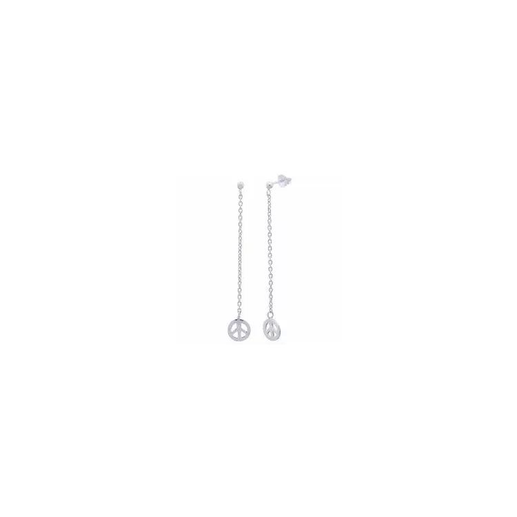 rauhanmerkki ear lines hopeaa