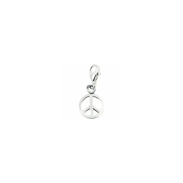 Pieni rauhanmerkki charm hopeaa