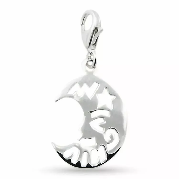 Abstrakti kuu charm hopeaa